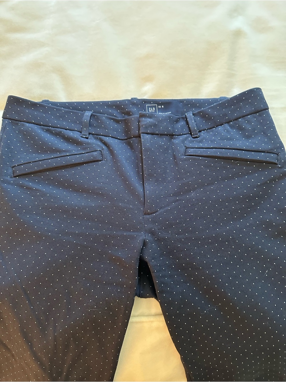 GAP women’s Navy Slim Microdot Chinos